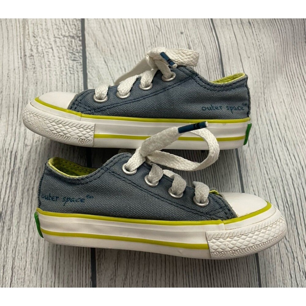 Crayola Blue Converse All Stars “Outer Space” Little Boy Toddler Shoes, Size 5
